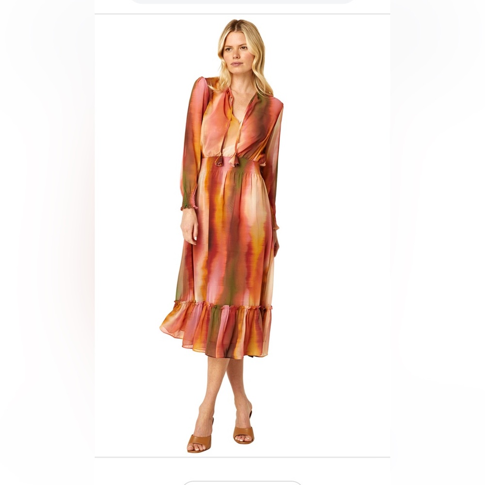Misa Los Angeles Poppy Jaipur Ombré Midi dress